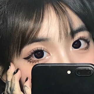รูม่านตาความงามใหม่ของนักเรียนสุทธิทุกปีสบายตาใหญ่โตสบายตาสีดำถั่วดำขนาดเล็กสีดำคอนแทคเลนส์ธรรมชาติรุ่นเกาหลี