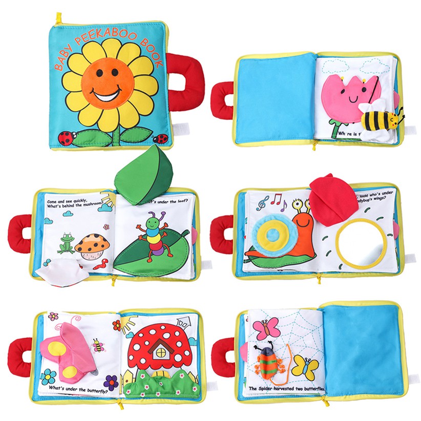 Smart kiddy shop หนังสือผ้า Baby Peekaboo Book ( ของเล่นเด็กอ่อน ของเล่นเสริมพัฒนาการ )