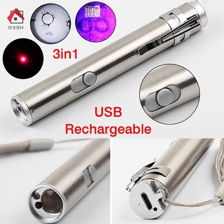 ปากกาไฟฉาย Ikxrm New 3 In1 Mini Usb Led แบบชาร์จไฟ