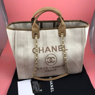 Chanelcambontote  Grade vip Size 16นิ้ว  อุปกรณ์ การ์ด ใบเสร็จ ถุงผ้า  ❌ไม่มีกล่อง ไม่มีถุงกระดาษ❌