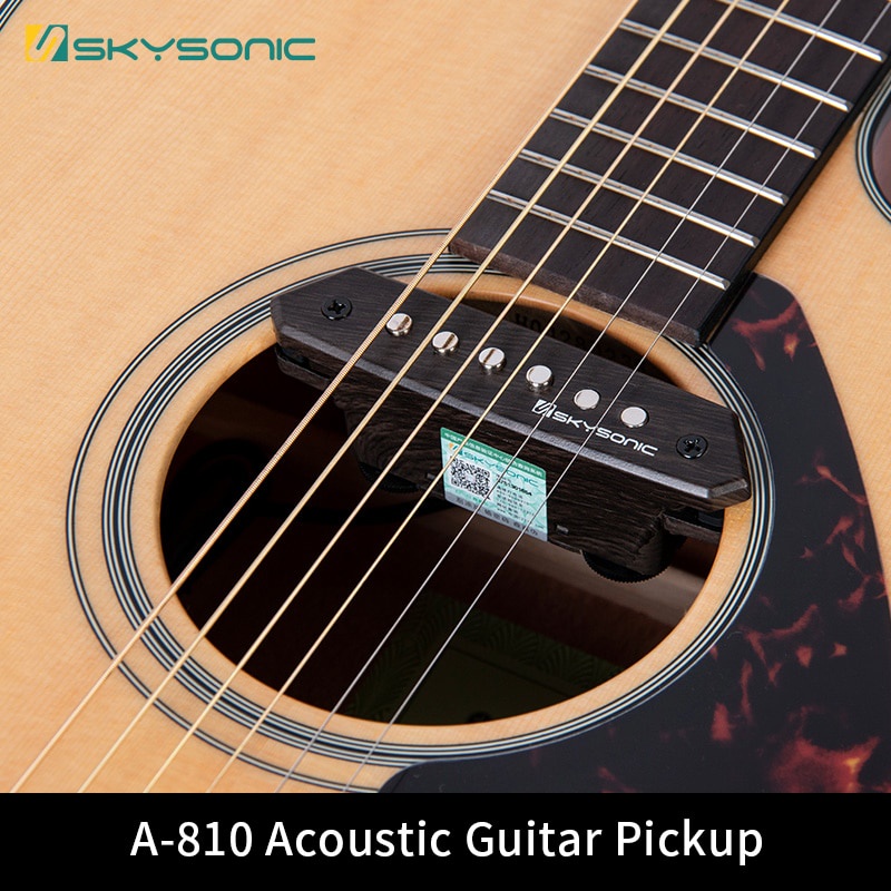 Skysonic A-810 กีตาร์อะคูสติก Pickup กีตาร์ Sound hole Pickup Sound พร้อม Tone และ Volume Control การติดตั้งอย่างรวดเร็ว
