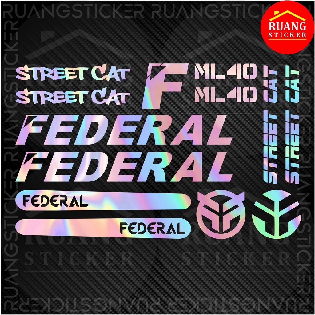 Federal STREET DECAL STICKER PAINT BIKE HOLOGRAM CUSTOM SET BIKE STICKER