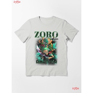 2022 Roronoa Zoro Vintage 90s Bootleg Anime T-Shirt เสื้อยืดพิมพ์ลายการ์ตูนมังงะ ดผ้าเด้ง คอกลม cotton แฟชั่น discount U