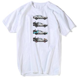 Unique Harajuku Time Travel Design Mens T Shirts Man Back To The Future Delorean X 4 Funny Men T Shirt Women Tshirts Top Tee