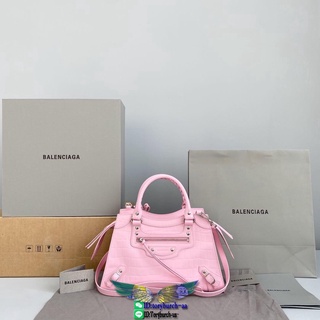 Balenciag crocodile grainy multipocket shopping tote womens shopper handbag business briefcase