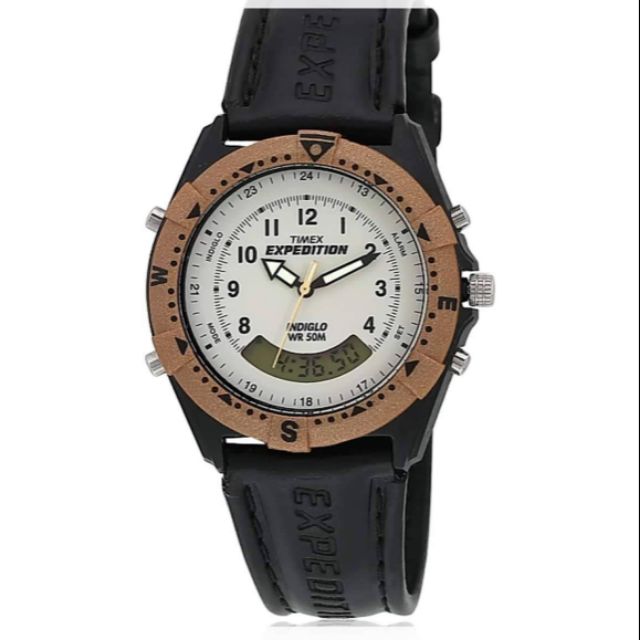ขายๆนาฬิกาข้อมือรุ่นใหม่ มือหนึ่ง -แบรนต์ Timex Expedition  สายดำหน้าปัดน้ำตาลทอง