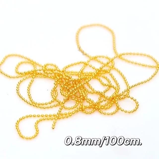 อะไหล่โซ่ไข่ปลาไซส์ 0.8mm สำหรับตกแต่งเล็บ 100cm.🌈 พร้อมส่ง 🌈