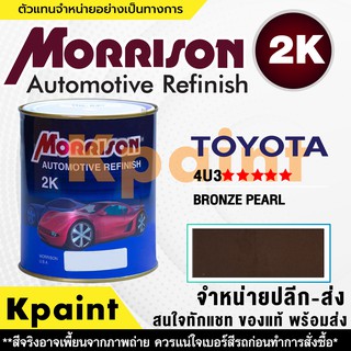 [MORRISON] สีพ่นรถยนต์ สีมอร์ริสัน โตโยต้า เบอร์ T 4U3 **** ขนาด 1 ลิตร - สีมอริสัน TOYOTA