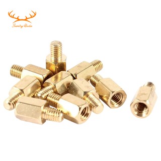 ☀SALE☀10 Pcs PC PCB Motherboard Brass Standoff Hexagonal Spacer M3 6+4mm