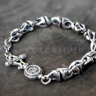 สร้อยข้อมือเงินแท้ ลายเหล็กไหล Sterling Silver 925 NSBL1717