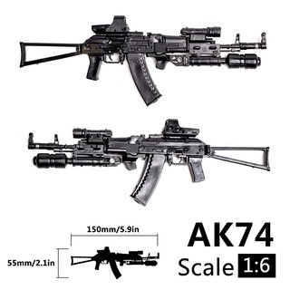 1:6 1/6 12 action figures ak 74 assault ปืนไรเฟิลของเล่นสําหรับเด็ก