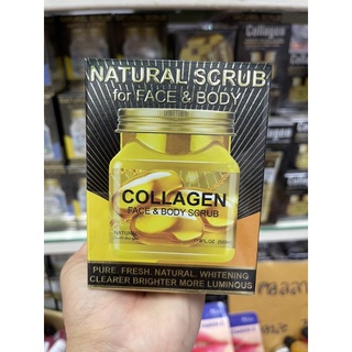 Natural Scrub for Face &amp; Body Collagen 500ml.