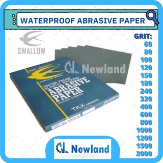 Swallow Kertas Pasir / กระดาษทราย / กระดาษทราย (9 นิ้ว X 11 นิ้ว) กันน้ํา