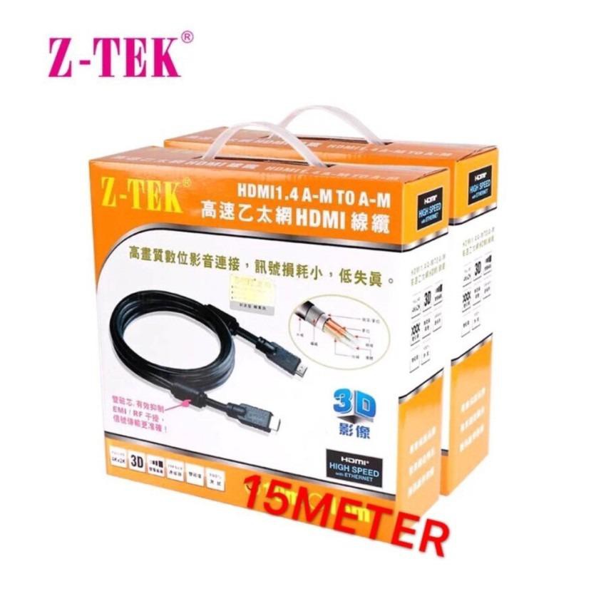 ลดราคา Z-TEK สายสัญญาณ HDMI To HDMI Full HD 1080p ความยาว 15 เมตร - สีดำ 1กล่อง #สินค้าเพิ่มเติม สายต่อจอ Monitor แปรงไฟฟ้า สายpower ac สาย HDMI