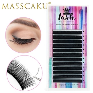 ขนตาปลอม Ellipse Masscaku Lash 0.20D/0.15D/0.20C/0.15C สําหรับต่อขนตาด้วยเกลียว