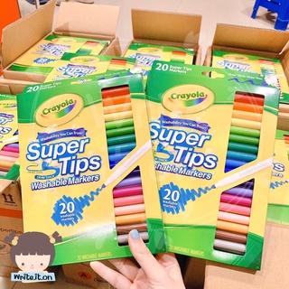 ❤️‍🔥เหลือ 261.- ใช้โค้ด "6YUJCUT"❤️‍🔥 Crayola Supertip ปากกาเมจิก ล้างออกได้  ปากกาสีน้ำ เครโยล่า เซต 20/50/100 สี