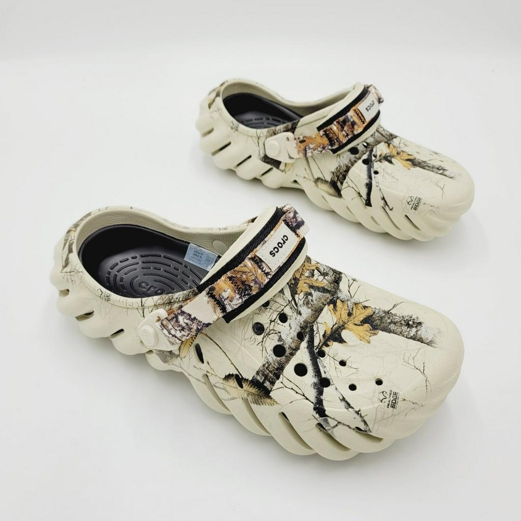 รองเท้าลำลองแฟชั่น ผู้ใหญ่ สไตล์ Crocs Echo Realtree Edge