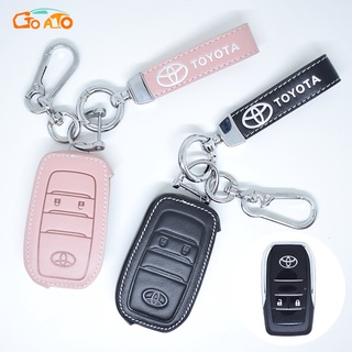 GTIOATO สำหรับ Toyota เคสกุญแจรถยนต์ กระเป๋าใส่กุญแจรถยนต์ หนัง PU ปลอกกุญแจรถยนต์ เคสกุญแจรถ ซองใส่กุญแจรถ สำหรับ Toyota Vigo Innova Avanza Fortuner Altis Camry