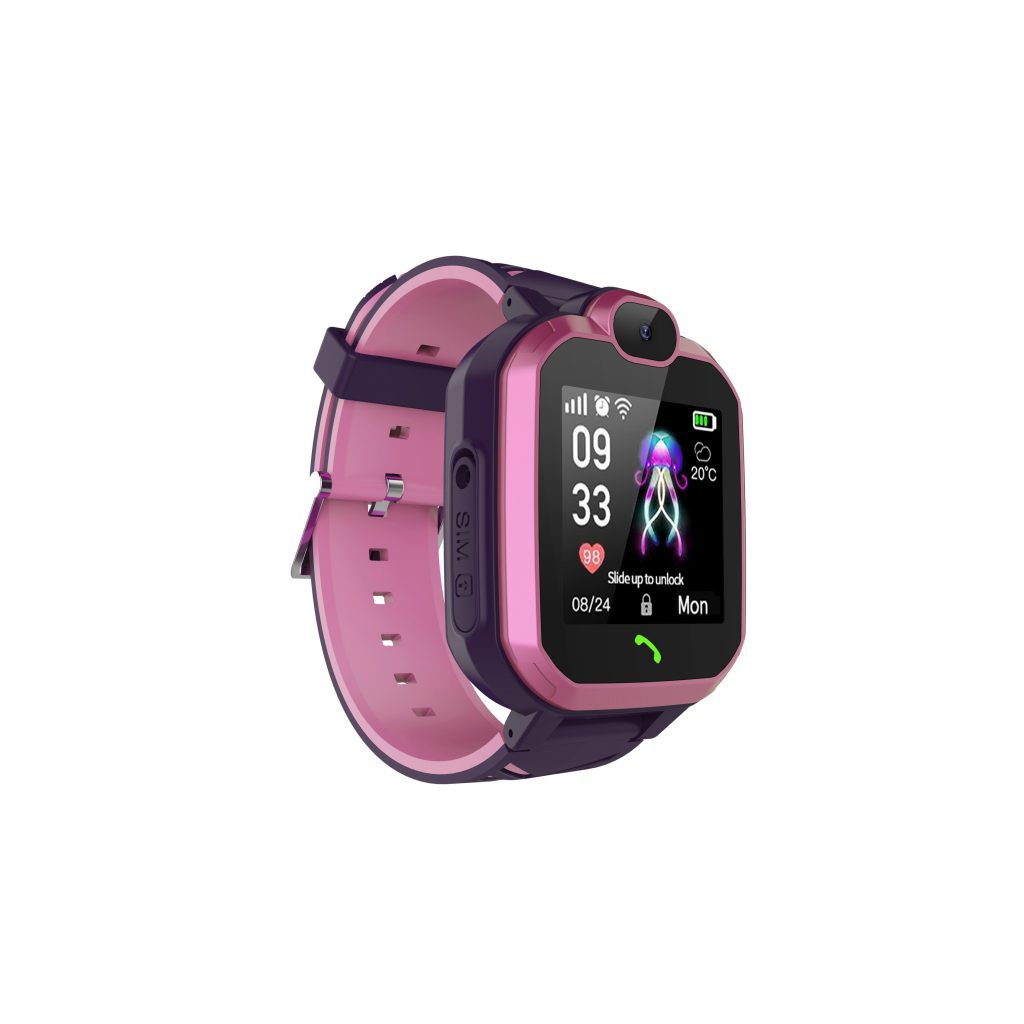 H6 GPS Smartwatch นาฬิกาเด็ก กล้องอยู่ด้านหน้า นาฬิกาตามเด็กหาย สีชมพู