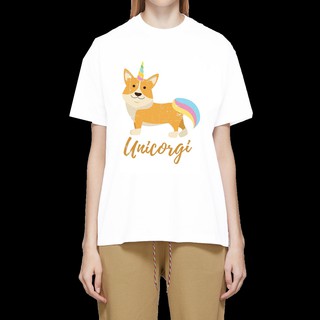 เสื้อลายหมา DF41 สุนัขคอร์กี้ เสื้อยืดพิมพ์ลาย corgi dog T Shirt