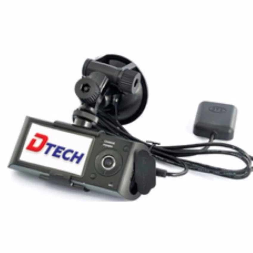 กล้องติดรถยนต์ Car HD DVR รุ่น DTECH tcm002 (2 กล้อง + GPS)#1373