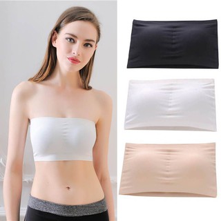 Women Comfort Strapless Deportes Crop Top Bra With Pads Tubes