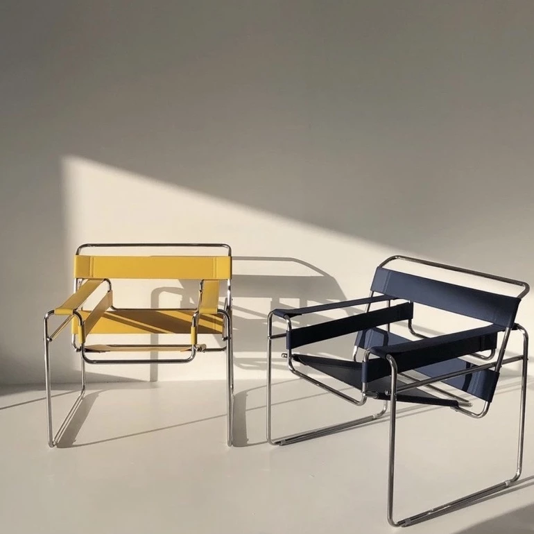 เก้าอี้หนัง Wassily Chair สไตล์ Mid-century thumbnail 6