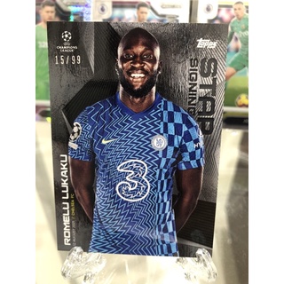 2021-22 Topps UEFA Champions League Summer Signings Soccer Cards Romelu Lukaku /99