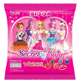 ขนมของเล่นบิ๊กก้า ซีเครทจูจูข้าวโพดอบกรอบรสช็อคโกแลต(BIGGA Secret Jouju Corn Snack) 12 ห่อ