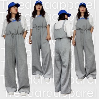 เอี๊ยม jumpsuit sweater oversize korea style code:2858เทา