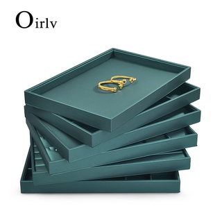 Oirlv ถาดหนัง PU สําหรับใส่เครื่องประดับ แหวน ต่างหู สร้อยคอ นาฬิกา P063