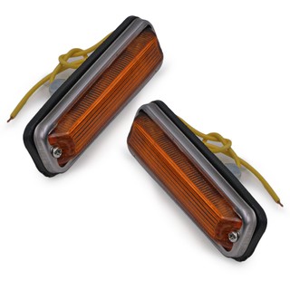 ชุด ไฟเลี้ยวข้าง ไฟเลี้ยวแก้ม สีส้ม 2ชิ้น ข้าง ซ้าย+ขวา 12V สำหรับ โตโยต้า กระบะ Toyota Toyopet Pickup Rn10 1969 1972