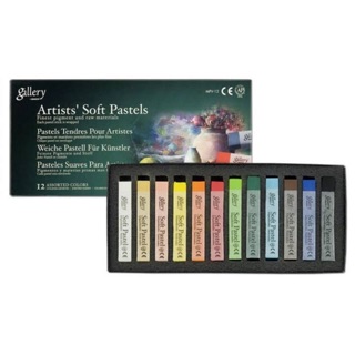 Mungyo gallery soft pastel assorted colours 12 I สีชอล์ค 12 สีพื้นฐาน