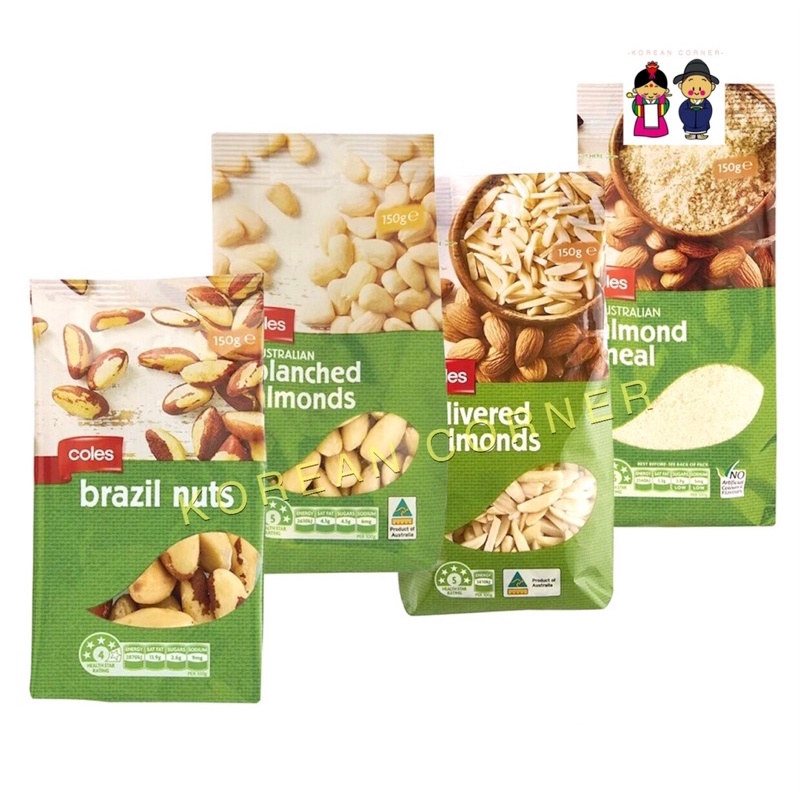ถั่วบราซิล ถั่วอัลมอนด์ บด สไลด์ สำหรับทำขนมหรืออาหาร นำเข้าจากออสเตรเลีย Almond &amp; Brazil Nuts