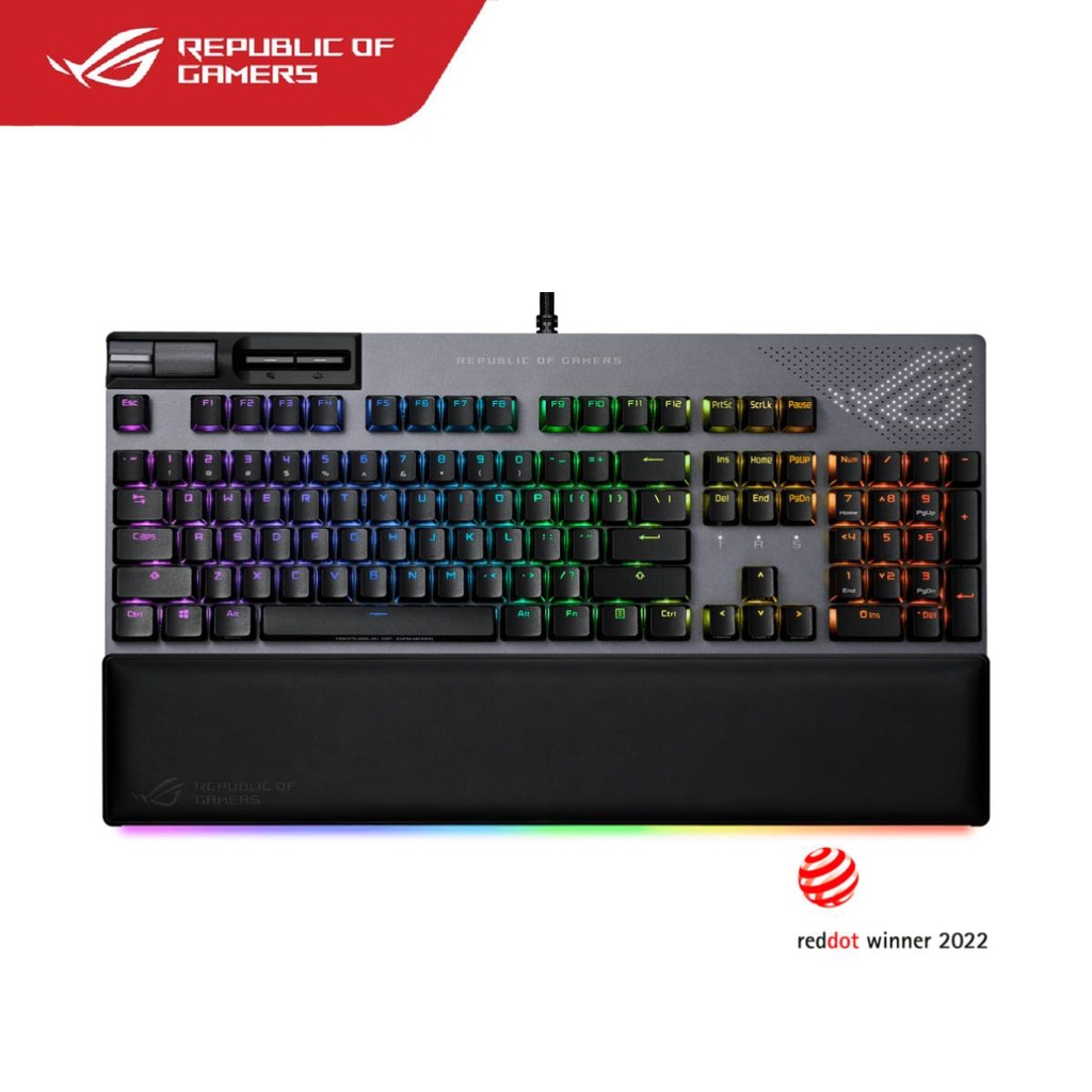 Asus ROG Strix Flare II Animate คีย์บอร์ดสําหรับเล่นเกมพร้อมจอแสดงผล LED AniMe MatrixTM,