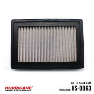 HURRICANE กรองอากาศสแตนเลส , ผ้าแดง  Hyundai Accent HS-0063