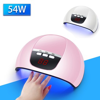 เครื่องอบสีเล็บ เครื่องอบเล็บเจล UV LED 54W Nail dryer สีชมพู สีขาว เครื่องอบสีเจล Smart Lamp 2.0 เครื่อง