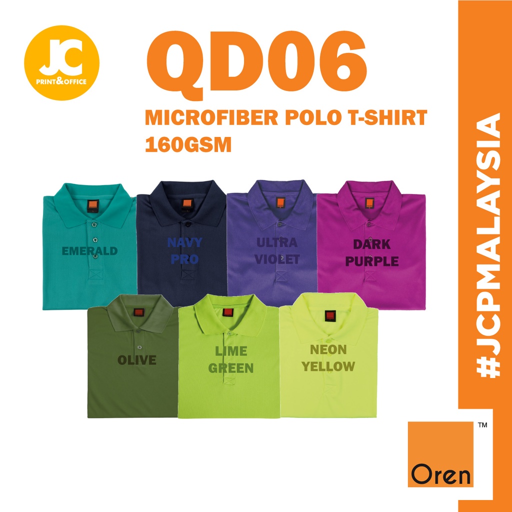 JCP x ORN SPORT เสื้อยืดโปโลแห้งเร็ว QD06 ชุดกีฬา Unisex Cool Fit ไมโครไฟเบอร์โปโล - QD06 Group F