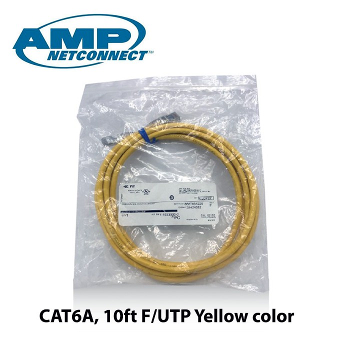 Commscope สายแลน Patch Cord, Cat.6A, F/Utp, 10Ft(3M).,Yellow ยี่ห้อ  Amp-Netconnect 1-1933886-0 | Shopee Thailand