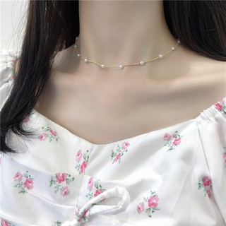 สร้อย สร้อยคอ ❤ สร้อยไข่มุก mini pearl สไตล์เกาหลี มินิมอล Necklace Fashion Minimal ❤ของพร้อมส่งนะคะ❤