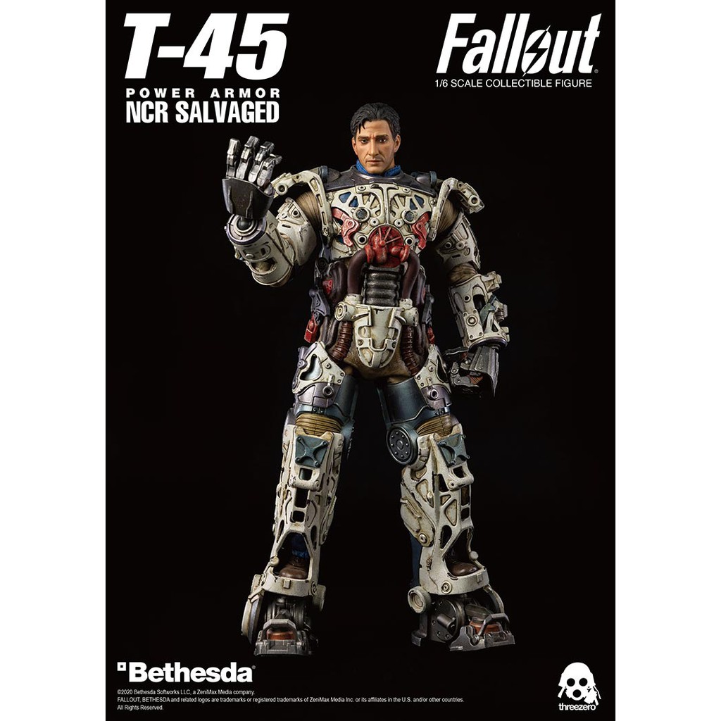 threeZero X Bethesda Fallout 16 T-45 NCR Salvaged Power Armor - toydd88 ...