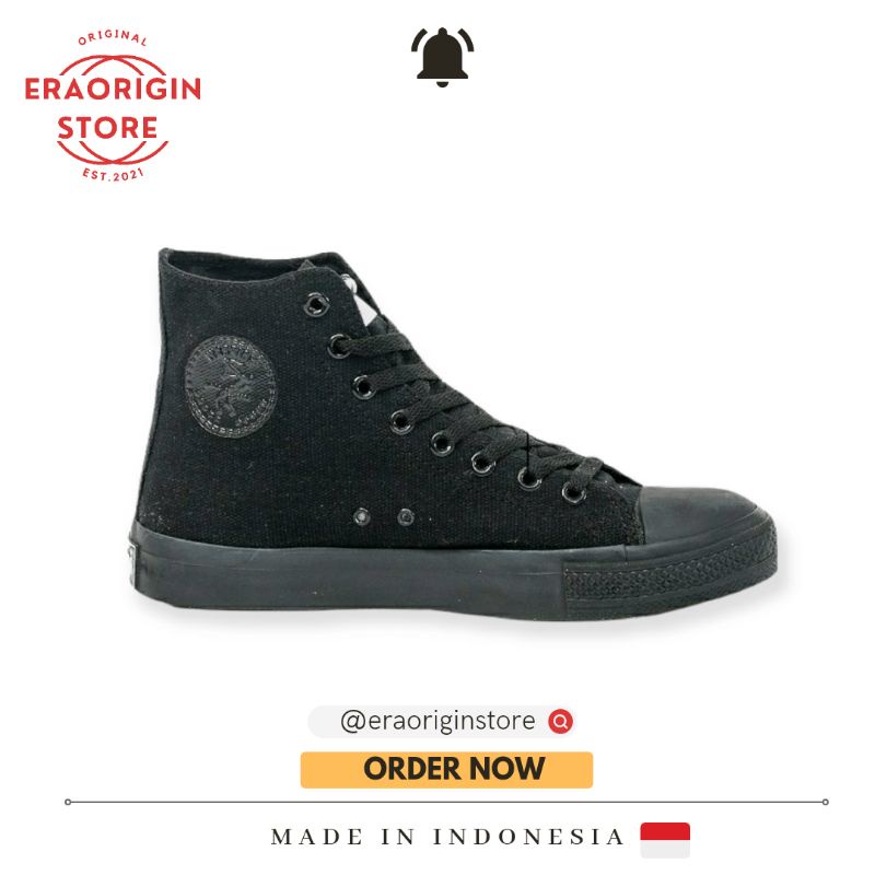 Hitam Original Black Warrior High Sparta รองเท้าผ้าใบรองเท้าผู้ชาย
