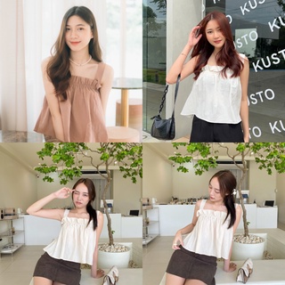 พร้อมส่ง 3 สี 🐱 Maties tops เสื้อสายเดี่ยวสุดน่ารักสีมินิมอล (37196)