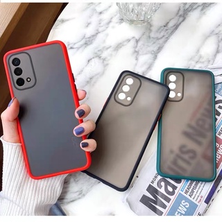 รุ่นใหม่ Case OPPO A95 4G เคสออปโป้ เคสกันกระแทก ปุ่มสีผิวด้าน ขอบนิ่มหลังแข็ง เคสโทรศัพท์ Oppo a95 [ ส่งจากไทย ]