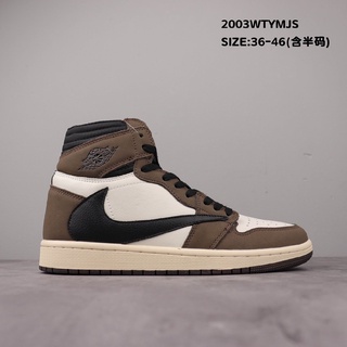 ◑◎♈[ข้อเสนอพิเศษ]   Nike Air Jordan 1 Retro High OG AJ1 รองเท้าบาสเก็ตบอลคลาสสิค รองเท้ากีฬา (สีน้ำตาล)