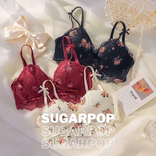 🍨🍭SugarPop🍬🍧 บราผ้าลูกไม้ ลายกุหลาบ SEXY LINGERIES (Ref #158)