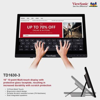 ViewSonic 15.6" TD1630-3 10- Point Multi Touch Display Monitor (16")