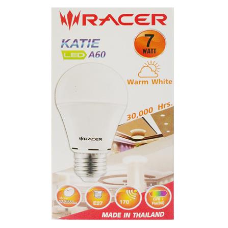 [พร้อมส่ง] HomeDoDee หลอด LED RACER KATIE LED A60 7W E27 WARMWHITE หลอดไฟ LED