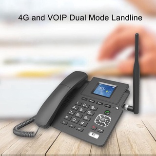 Superage โทรศัพท์ไร้สาย Voip รองรับ VOIP 4G การเข้าถึงเน็ตทั้งหมด 2 สายโทรศัพท์ SIP การประชุมทางเสียง WiFi โทรศัพท์พื้นฐานสำหรับสำนักงาน 100‑240V