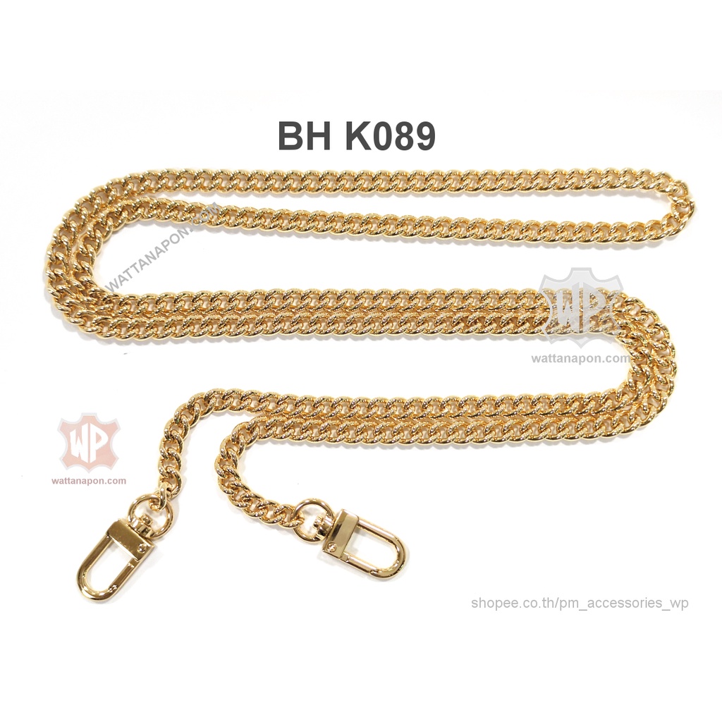 BH K089 สายกระเป๋าโซ่พร้อมตะขอ ยาว 60ซม.,110ซม.,120ซม.,130ซม Metal Chain Crossbody/Shoulder/Handle Strap Replacement ราคา ถูกที่สุด ดีลบีเคเค แกลเลอรีภาพที่ 4